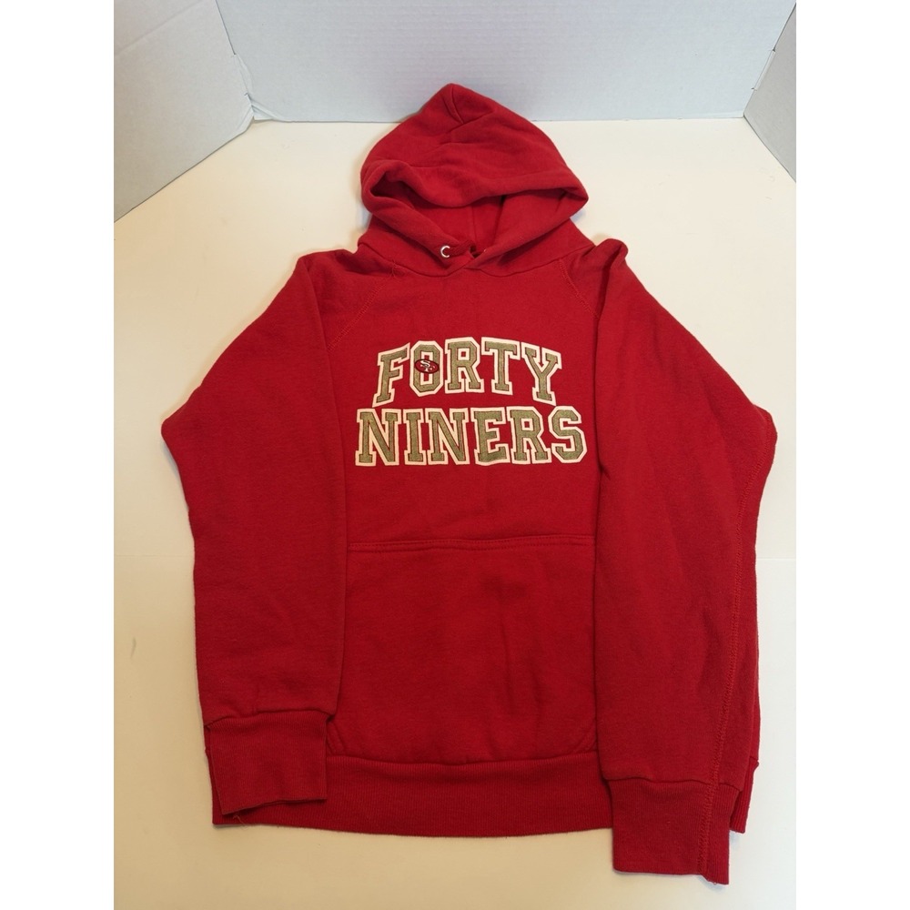 Vtg 80's Tultex Forty Niners Spell out Hoodie Medium 224